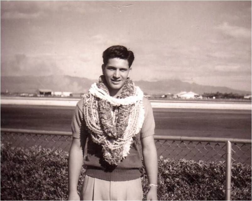 Young Ed Parker with a lei